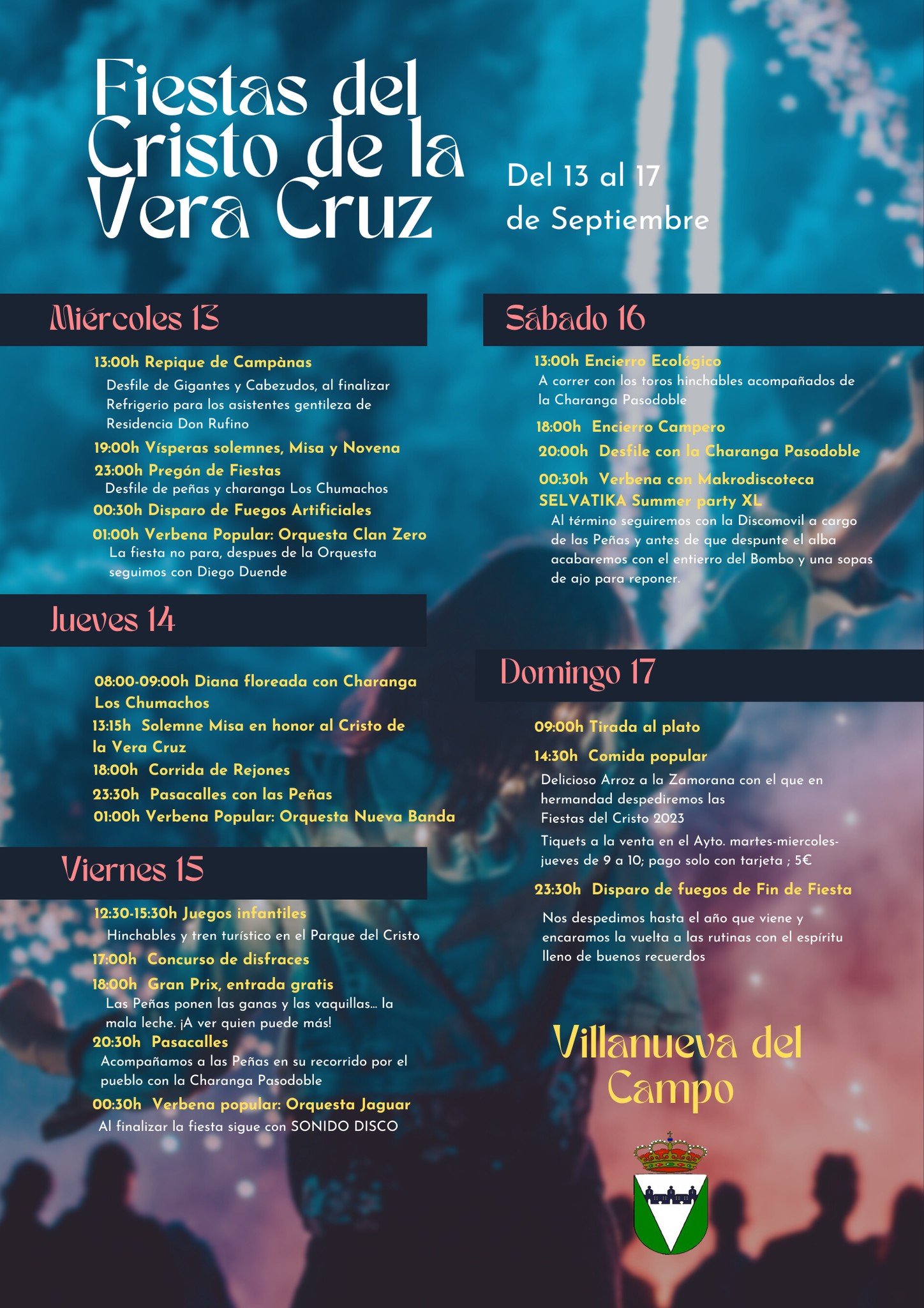 Fiestas patronales en honor al Santo Cristo de la Vera Cruz 2017 Villanueva del Campo